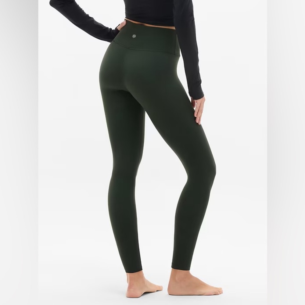 Athleta Transcend High Rise 7/8 Legging + Square Neck Bra in Elm New with Tags! - Picture 4 of 8
